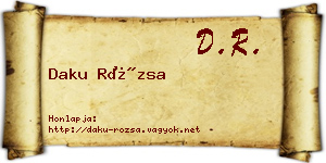 Daku Rózsa névjegykártya