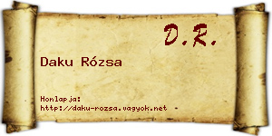 Daku Rózsa névjegykártya